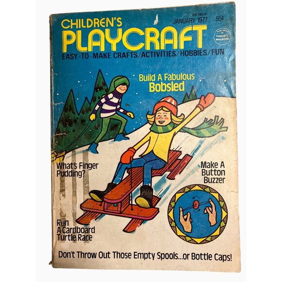 Childrens Playcraft Magazine January 1977 Easy-To-Make Crafts Activities Hobbies - Picture 3 of 15